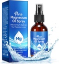 Magnesium Spray, ren magnesiumolje Spray for føtter, naturlig organisk ingredient i glassflaske, lett å absorbere og bruk (60ML)