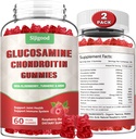 2 pakke forbedret glucosamine Chondroitin Gummies med MSM for voksne - Extra-styrke felles helse og fleksibilitet, antioksidant og immun støtte Supplement, 120 teller