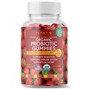 Plant.O Organic Probiotic Gummies for kvinner, menn og barn [5 milliarder CFUs USDA-sertifisert] Hjelp Støtte Digestion, Bloating, Stivelse og immunsystem, Jordbær Flavor, 30 Chewable Probiotika