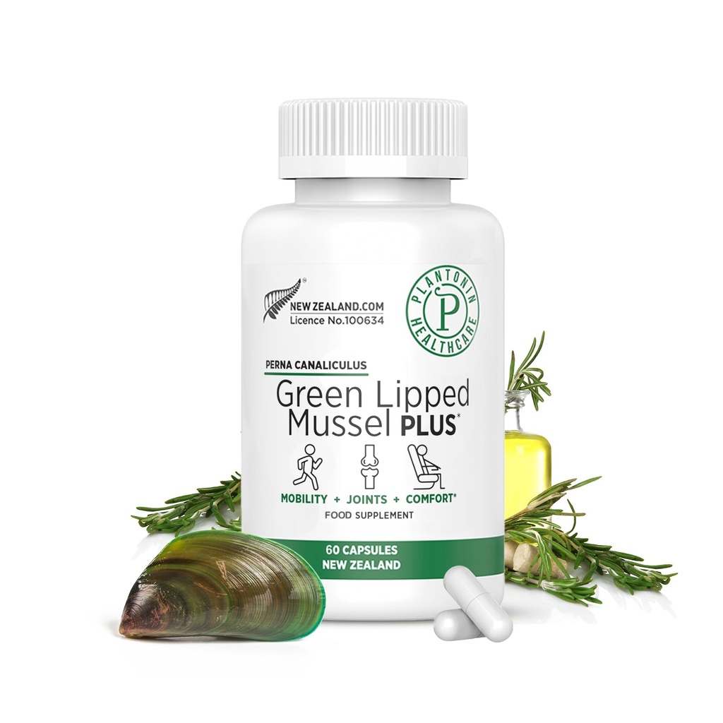 New Zealand - Grønn Lipped Mussel for mennesker - 19.000mg Serving - Tørket Freeze Perna Canaliculus med Omega 3 - Støtte Joint Mobility & Circulation - Ikke GMO & Gluten – 60 Kapsler