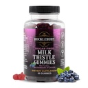 Bucklebury Sugar-fri Melk Thistle Gummies 1000mg med naturlig Blueberry Flavor - Vegansk, Glutenfri, Ikke-GMO Naturlig Melke Thistle Supplement for Liver Helse, Immunitet & Antioksidant Support -60