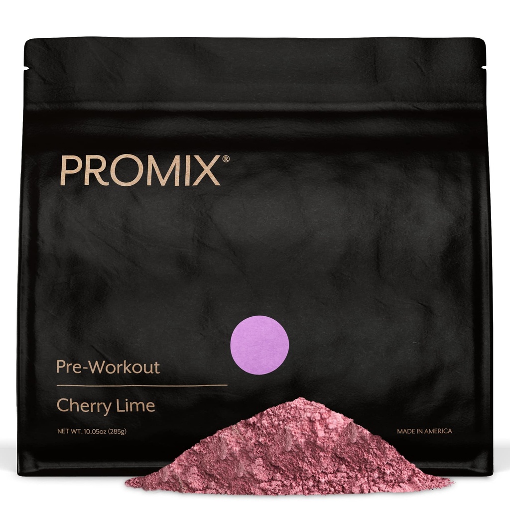 PreMixer Nutrition Pre-Workout pulver, Cherry Lime - Maximor Focus & Performance - Hjelper Muscle Gain, Endurance - Vitamin B12, Koffein, Beta-Alanin & L-Tyrsosin - 30 Services (Pack of 1)