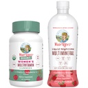 MaryRuth Multivitamin Gummies for kvinner (Cherry & Raspberry) & flytende nattetid Multimineral (Cranberry) | Ren etikett prosjekt verifisert ® | Vegansk, ikke-GMO | skjønnhet, sengetid, total helse