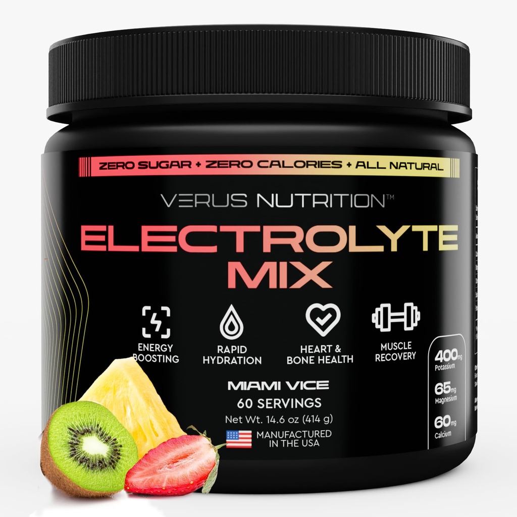 Elektrolysere pulver Ingen sukker-null kalorie Hydration Powder | Sugar Free Elektrolytter for Fasting, Keto & Vegan | Naturlige ingredienser Electrolyte Mix, 60 Serveringer