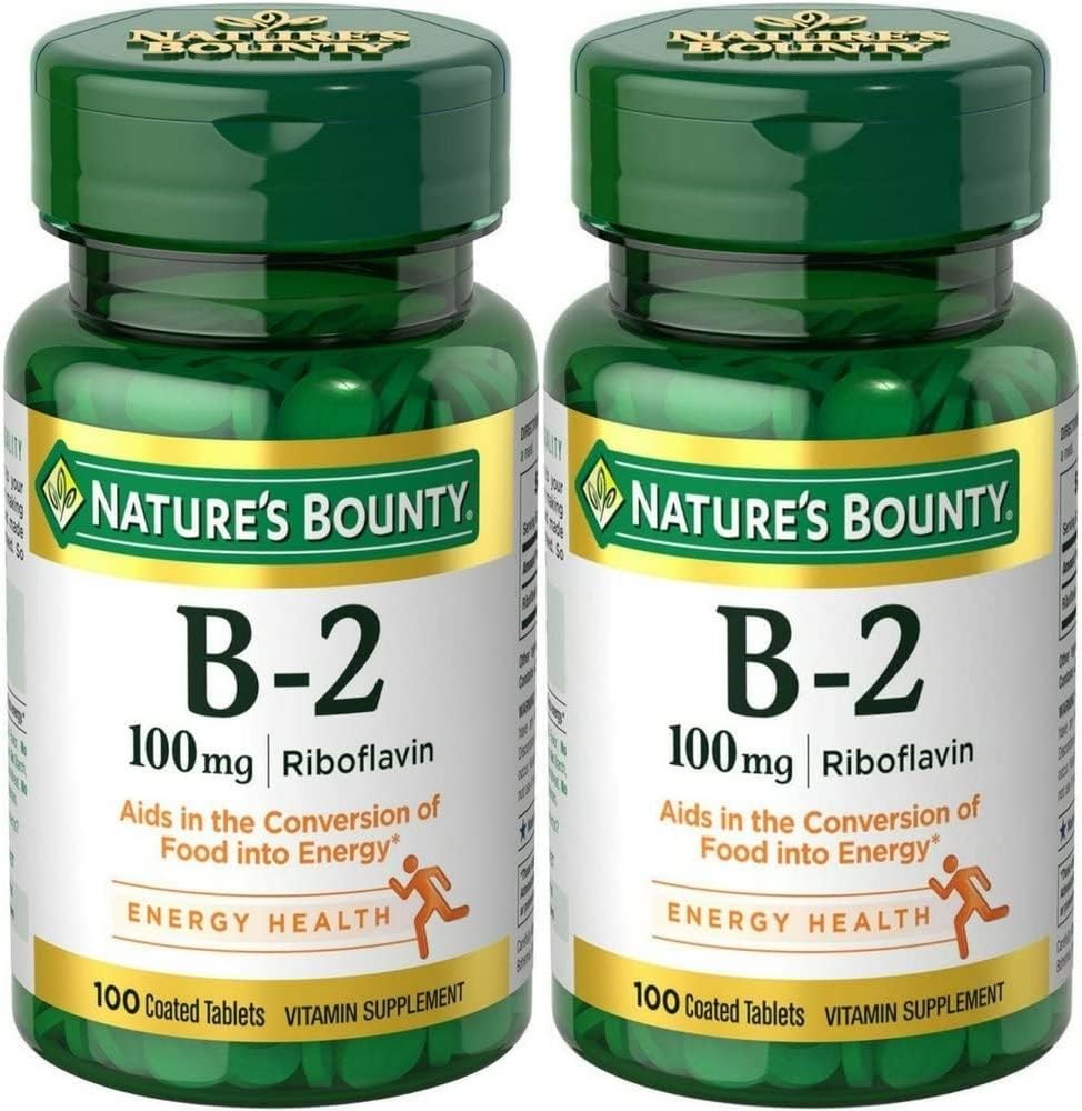 Naturens Bounty, vitamin B-2, 100 mg, 100 tabletter - Pakke med 2