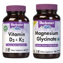 BlueBonnet Ernæring Vitamin D3 og K2 og magnesiumglycinat Grønnsaker Kapsler Bundle