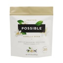 Protein pulver vaniljebønne - 20 g vegansk, plantebasert proteinblanding - ikke-GMO, ikke-dampende, glutenfri - 3,5 g BCAA - 9 essensielle aminosyrer - 15-dagers forsyning - 1 pose, 15 Services