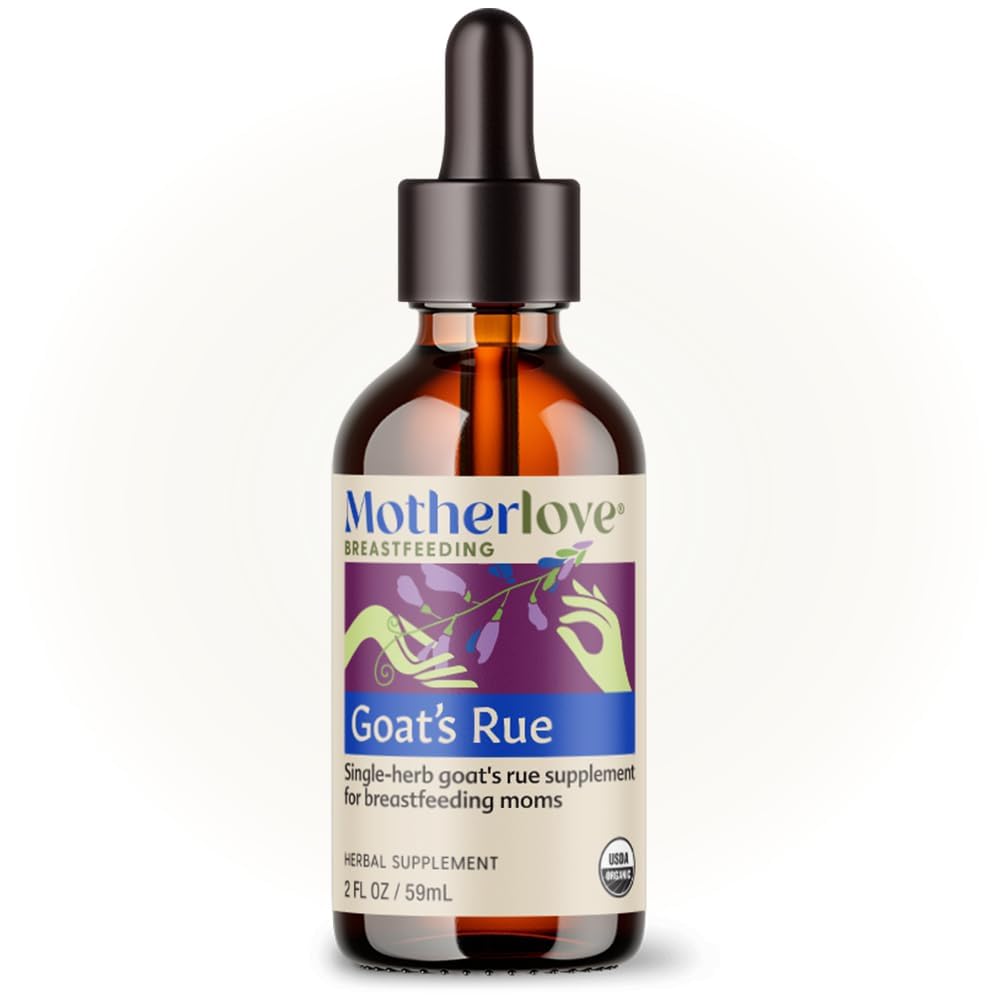 Morlove Goats Rue (2 Ounce Tinktur) Lactation Supplement for brystvev utvikling og brystmelk Supply Optimization - USDA Certified Organic, Vegan, Kosher, Soya-Free