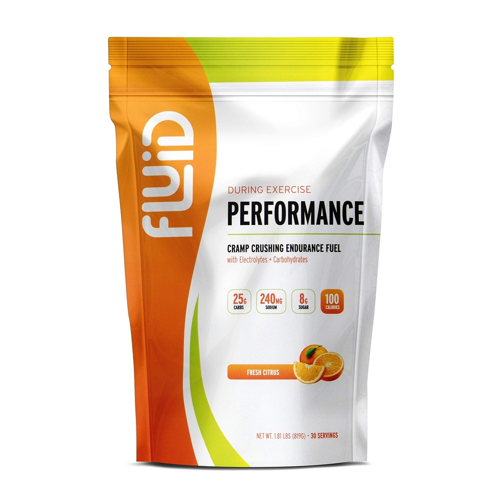 Fluid ytelse - lav sukker Endurance Drivstof Sports Drink Blande med elektrolytter, alle naturlige ingredienser, Glutenfri for før eller under trening (Fresh Citrus, 30 Servering)