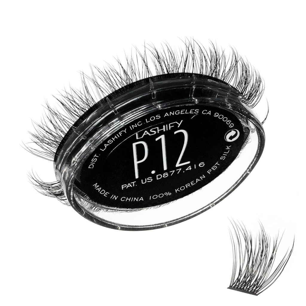 Lashify Plushy 12mm Gossamer Lasher i svart, lett DIY Falske Laser for en Voluminous Men fortsatt naturlig utseende