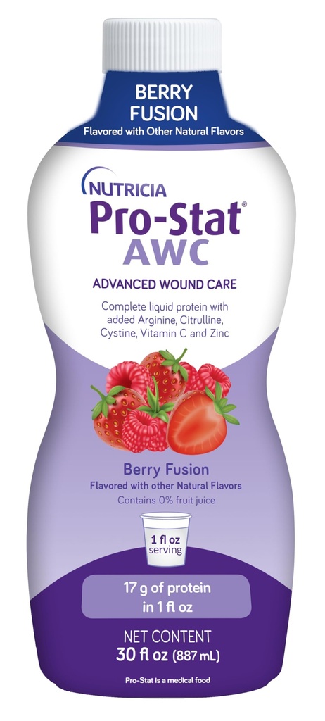 Pro-Stat avansert sårpleie (AWC), konsentrert flytende protein medisinsk mat - Berry Fusion Flavor, 30 Fl Oz flaske