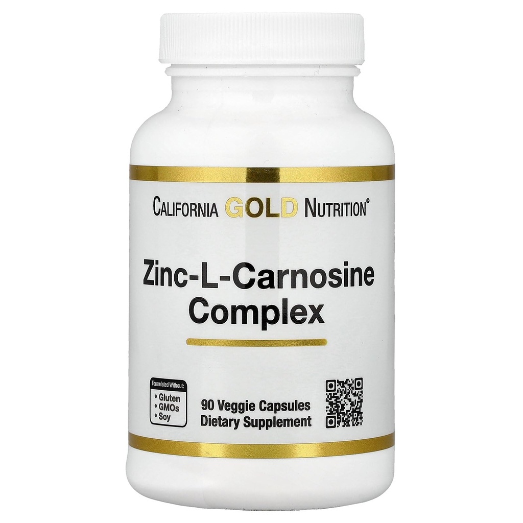 California Gold Nutrition Zink-L-Carnosin Complex, 90 Veggie Caps