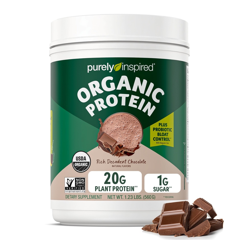 Rent inspirert plantebasert proteinpulver for menn og kvinner, rik decadent sjokolade (16 serveringer) - Vegan & organisk - 20 g Era Protein pulver for smoothies og rister - Dairy-Free, & Glutenfri