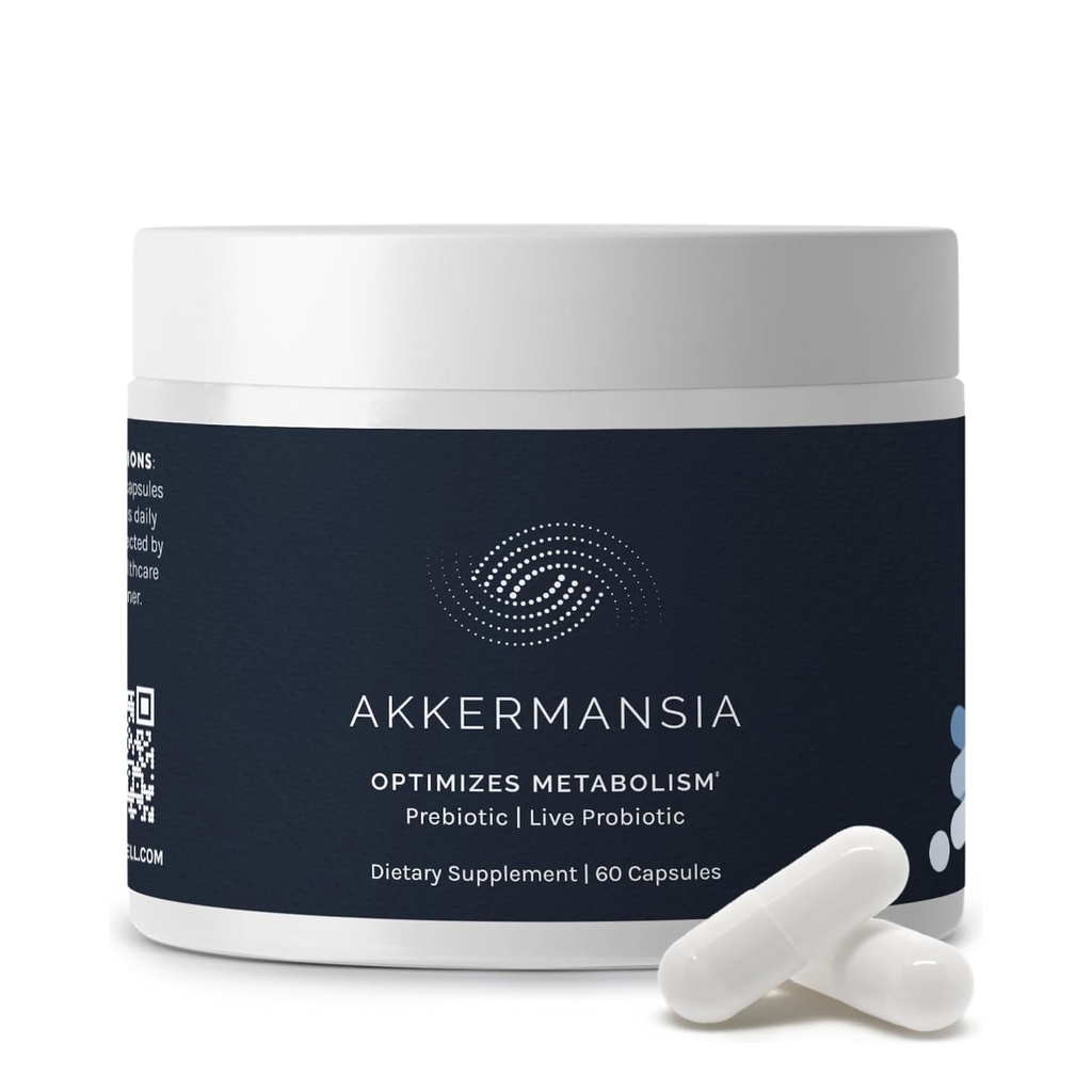 InfiniWell Akkermansia Probiotic for Digestive Health - Støtte Sunn Longevity, Immunity & A Balanced Gut Microbiom med Akkermansia Mucinifila Probiotika (60 kapsler)