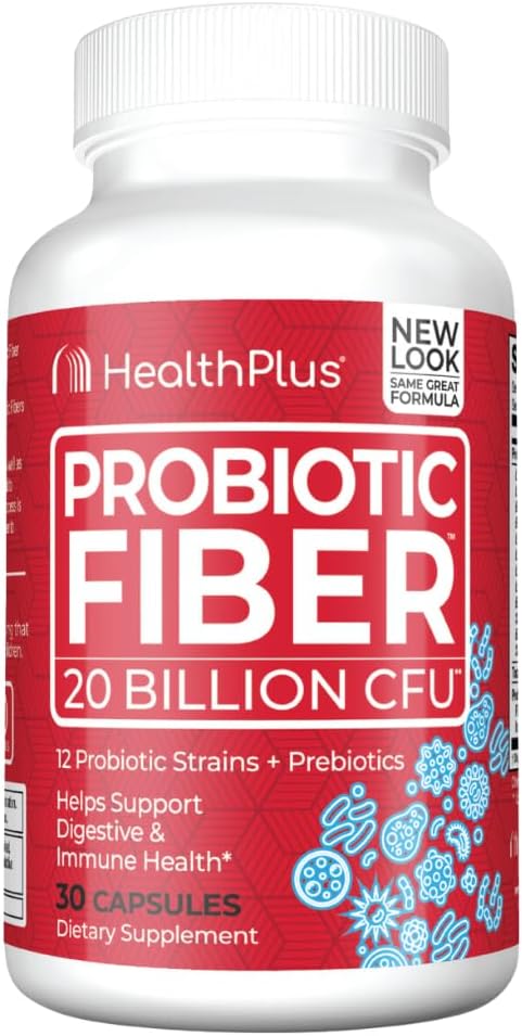 Helse Plus Probiotic Fiber - Kosttilskudd, Detox, 30 kapsler, 30 serveringer