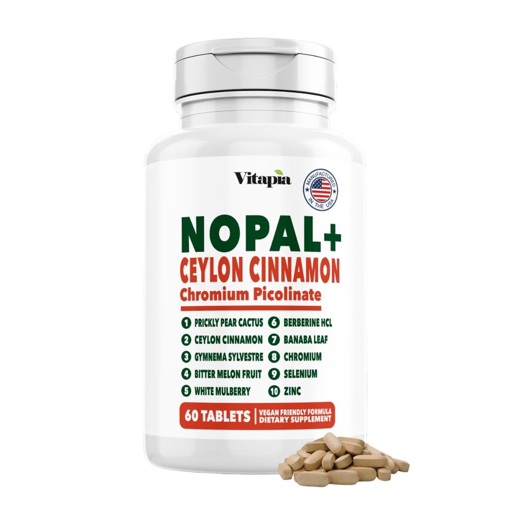 Vitapia Nopal Kaktus ekstrakt for antioksidant, hud, metabolisme, helse, hjerte helse støtte - 60 fler kapsler - ikke GMO, Glutenfri Supplement