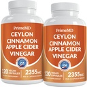5-i-1 Ceylon Cinnamon Capsules 2355mg - Apple Cider Vinegar Capsules med Turmeric, Panax Ginseng og Bioperin (120 Count, Pack of 2)