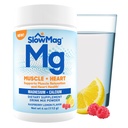 SlowMag® Magnesium pulver, magnesium + kalsium Supplement Drink Blande, bringebær sitron flavor, støtter muskelavslapning og hjerte helse, 4oz