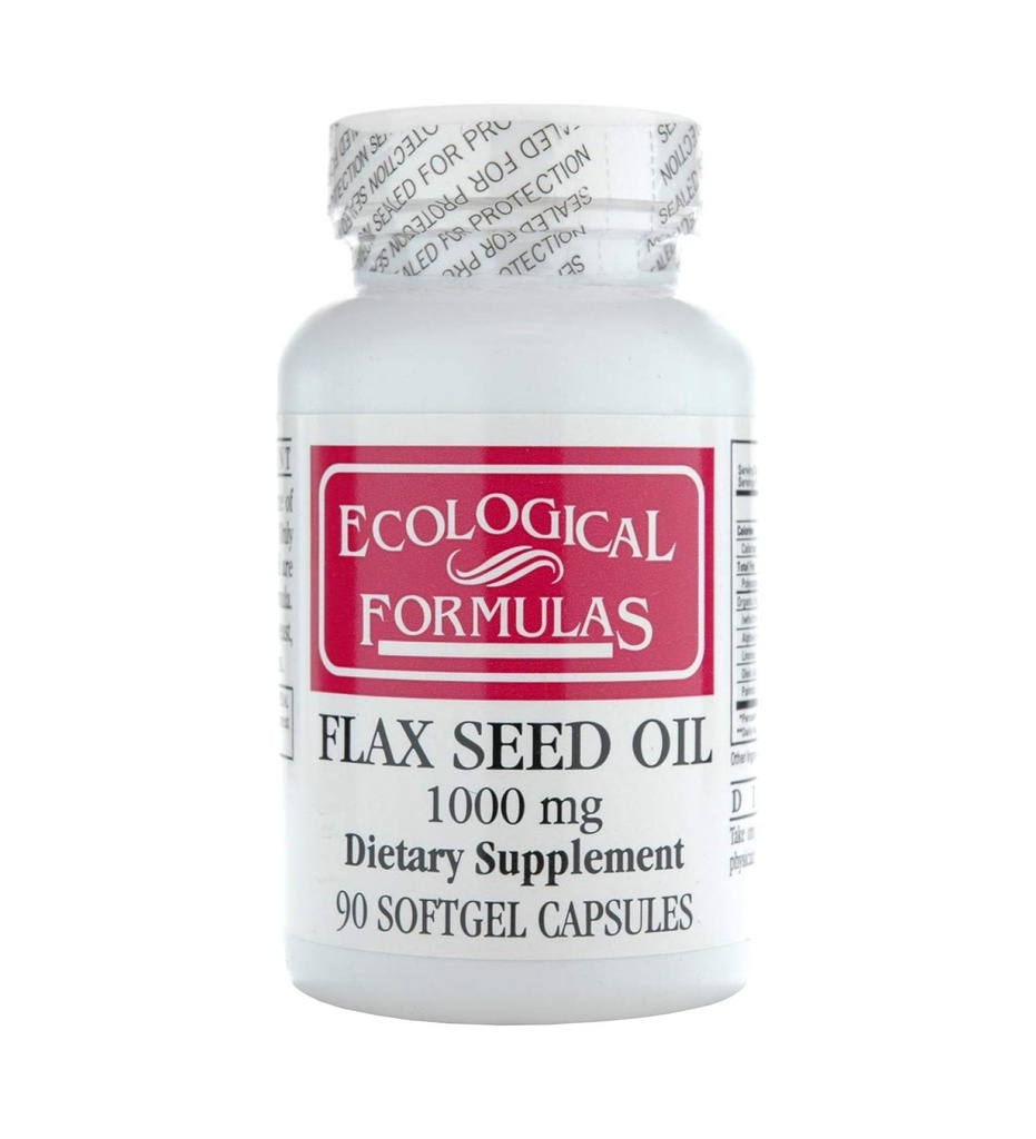 Økologiske formler Økologisk Flax frøolje 1000 mg, hvit, 90 telling