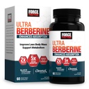 FORCE FACTOR Ultra Berberine forbedret absorpsjon, med ceylon kanel, dihydroberberin og kromium, 5X absorpsjon, 2X lengre varighet, fremme lean kroppen masse, 60 grønnsaker kapsler