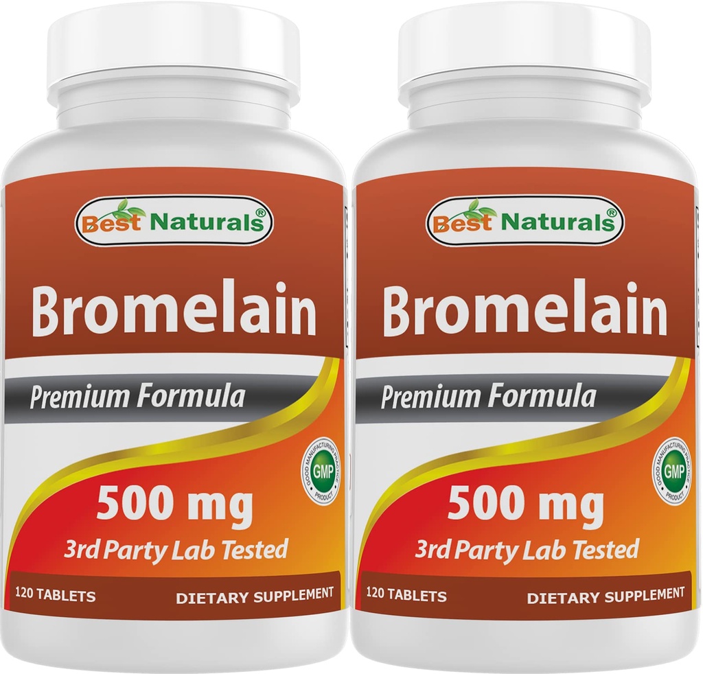 Beste Naturals Bromelain 500mg 120 tabletter (120 greve (Pack of 2))