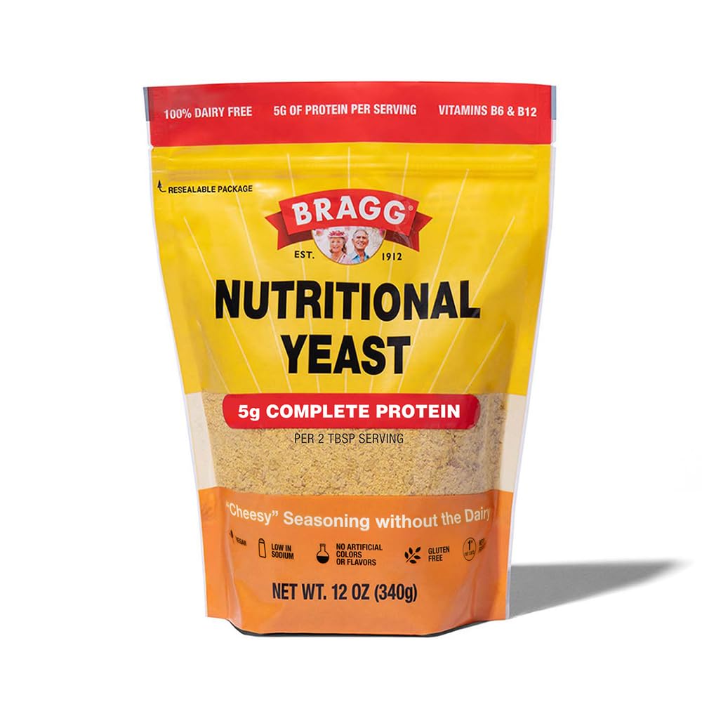 Bragg Premium ernæringsmessig Yeast Seasoning - Vegansk, Glutenfri – god kilde til protein & vitaminer – Nutritious Savory Parmesan Cheese substitute (Original, 12 Ounce (Pack of 1))