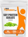 BulkSupplements.com Soya Protein Isolat pulver - Vegansk Protein pulver, Uflavored - Ren & Glutenfri, 30 g per servering, 250 g (8,8 oz) (Pack of 1)
