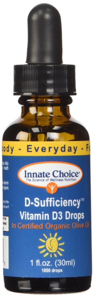 Innen valg D mangel på flytende vitamin D3, 1 flytende ounce
