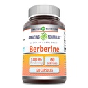 Amazing Formler Berberine 1000mg Per servering 120 kapsler Supplement | Ikke GMO | Glutenfri | Laget i USA