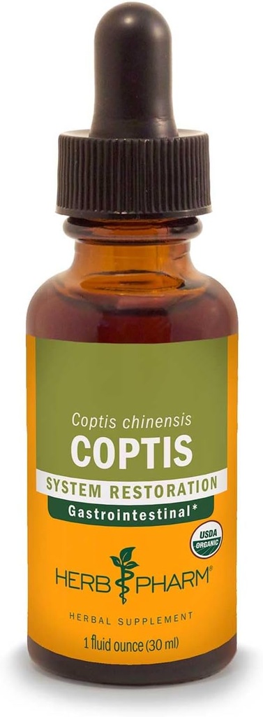Herb Pharm Coptis flytende ekstrakt for digestiv støtte, 1 Floz