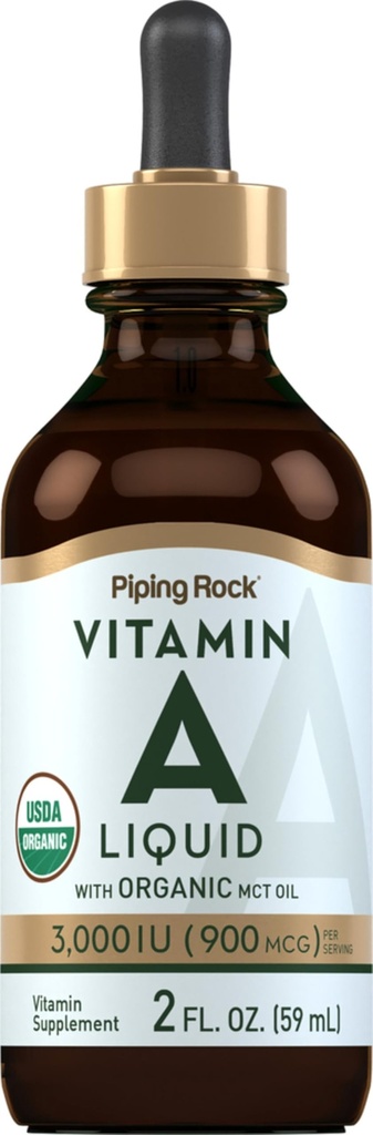 Piping Rock vitamin A flytende | 2 fl oz | Ikke-GMO, Glutenfri Supplement