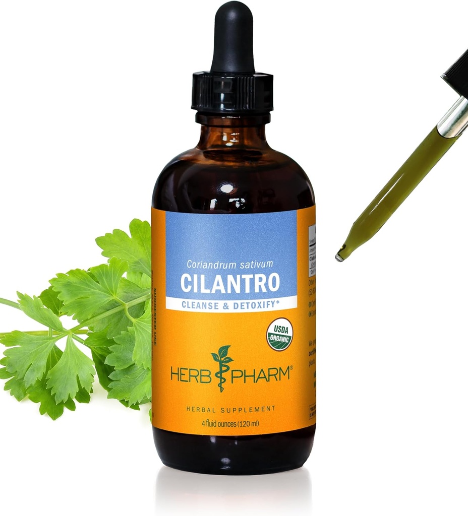 Herb Pharm Certified Organic Cilantro Liquid Extract for rengjøring og avgiftsstøtte - 4 Ounce
