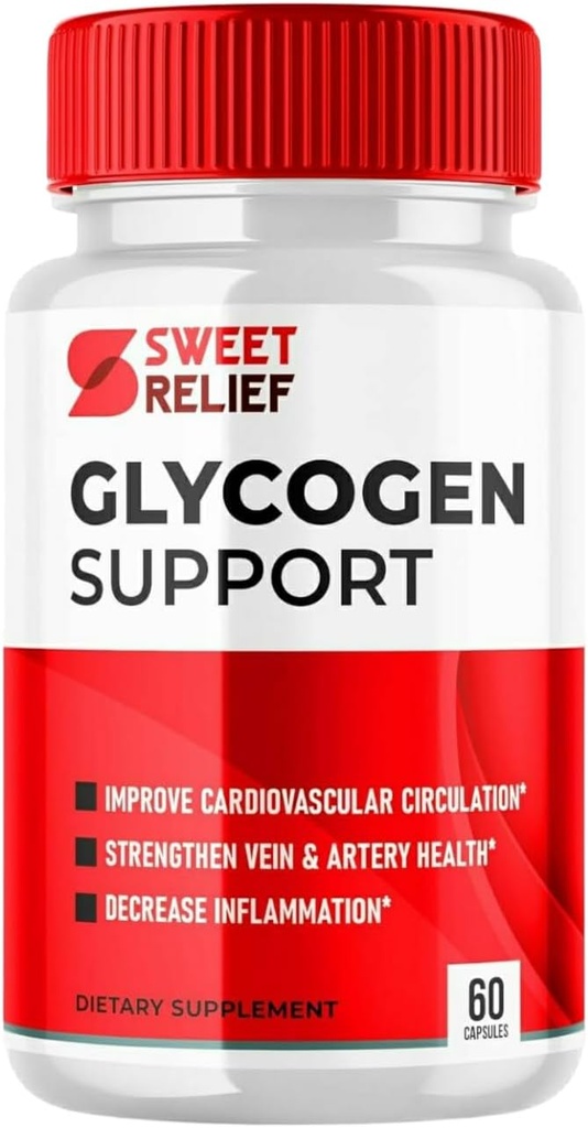 Søt relief Glycogen støtte - søt lindring blod fartøy renere, søt relief kapsler, avansert formel for total velvære, SweetRelief (60 kapsler, 1 pakke)