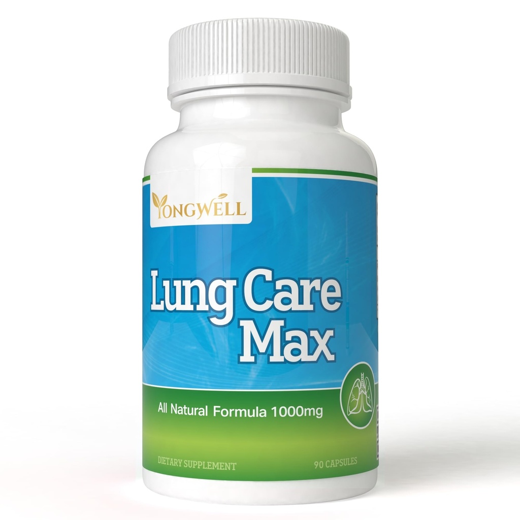 Lung Care Max, spesiell antioksidant formel med amerikansk Ginseng, Bee Propolis og Royal Jelly (90 kapsler)