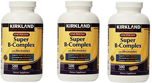 Kirkland Signatur En per dag Super B-kompleks med elektrolyter, 500 tabletter