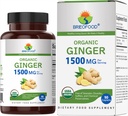 Brieofood organisk Ginger 1500mg, 45 serveringer, vegetarisk, glutenfri, 90 vegetariske tabletter