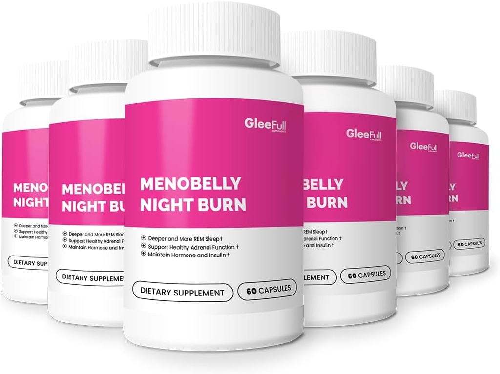 GLEEFULL SUPPS Meno Belly Night Burn - 6 flasker