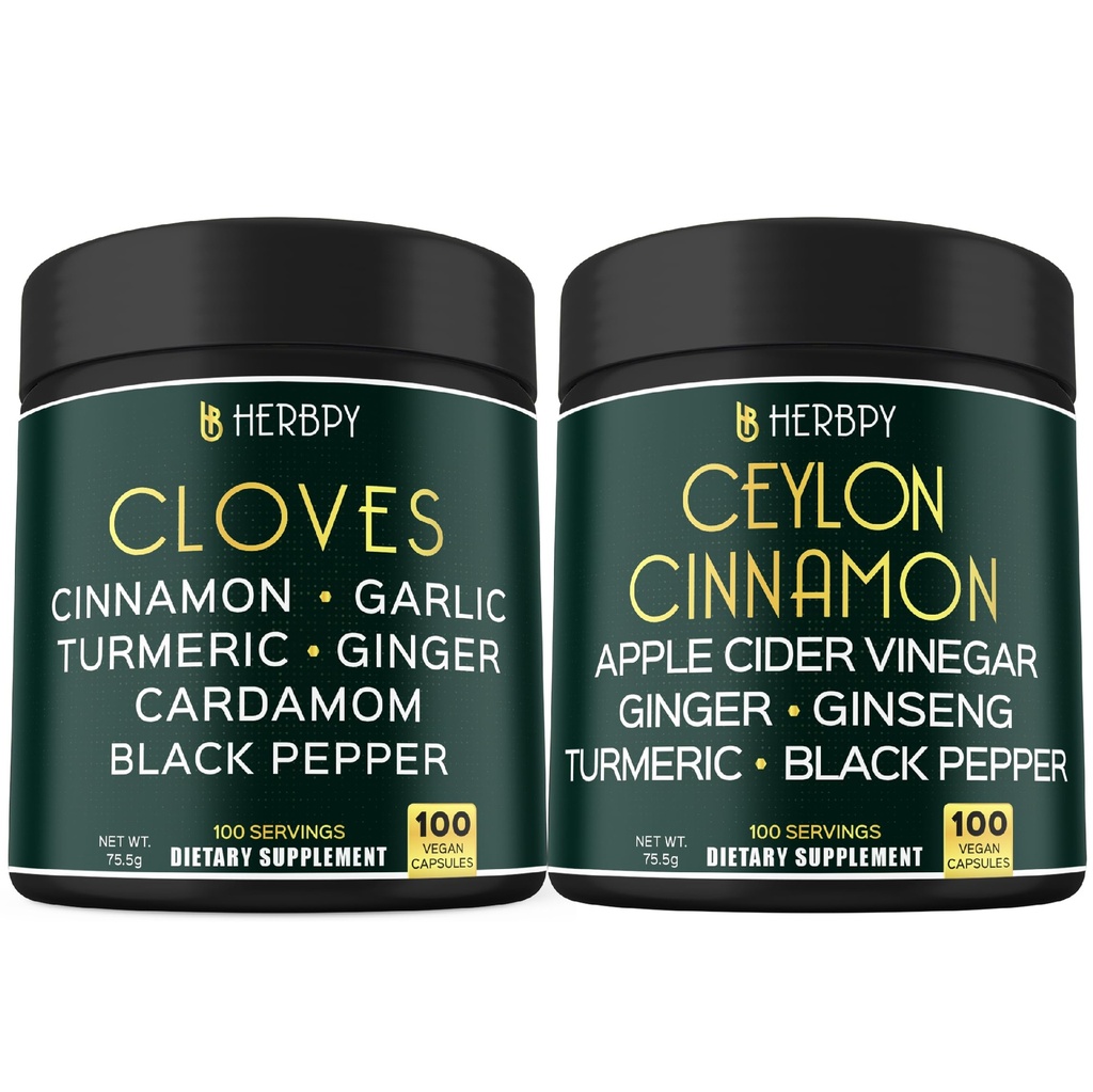 Bundle 7in1 Cloves Supplement & 6in1 Premium Ceylon kanel kosttilskudd