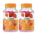 Livbar vitamin D 5000 IU + B komplekse, Gummies Bundle - Great Tasting, Vitamin Supplement, Glutenfri, GMO Free, Chewable Gummy
