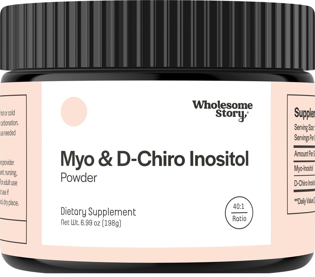 Myo-Inositol & D-Chiro Inositol Supplement pulver for kvinner Hormonal Balance & sunn ovarian funksjon støtte | Vitamin B8 | Flott alternativ til kapsler | 40:1 Forhold | 90