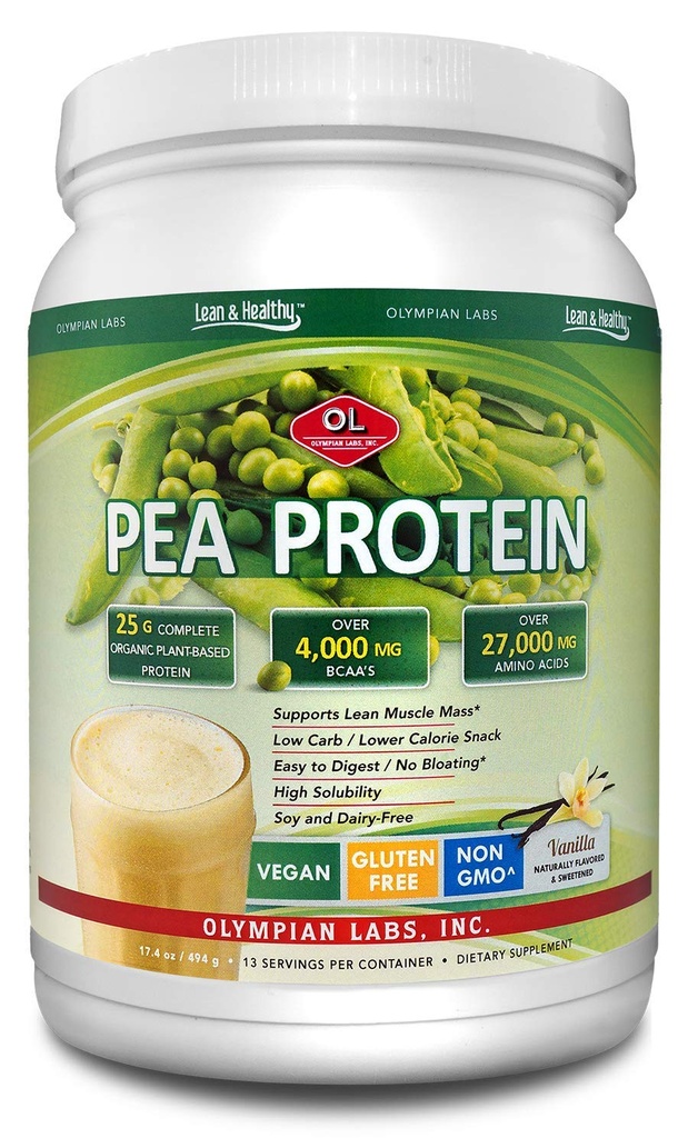 Olympiske Labs Vanilla Pea Protein, 494 Grams, 13 Services