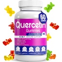 Quercetin Gummies by BioVitalica - Quercetin med Bromelain Vitamin C og sink & Elderberry + vitamin D3-5 i 1 immunstøtte - Zink Quercetin 750 mg for barn og voksne (1)