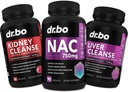 NAC Kidney Liver Cleanse Detox - 750mg N Acetyl Cysteine Pure Vitamin Capsule - Daily Liver Kidney Detox Support Formula for Gallbladder, Bladder Urinary Tract Supplements & Milk Thistle
