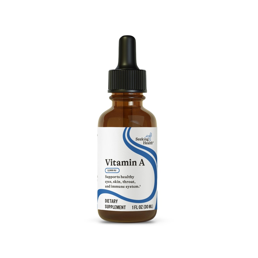 Søker helse vitamin A dråper - Øye & Hud Helse Supplement med Retinyl Palmitat - flytende vitamin støtte med antioksidant støtte - soya-fri & glutenfri - 1 fl oz, 1500mcg (600 serveringer)