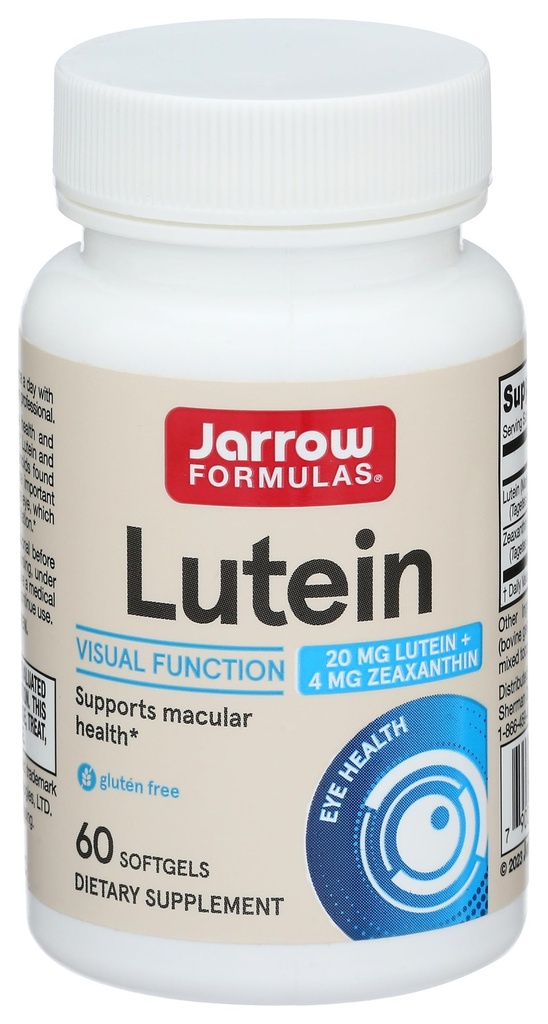 Jarrow Formler Lutein Softgels, 20 Mg, 60 Ct