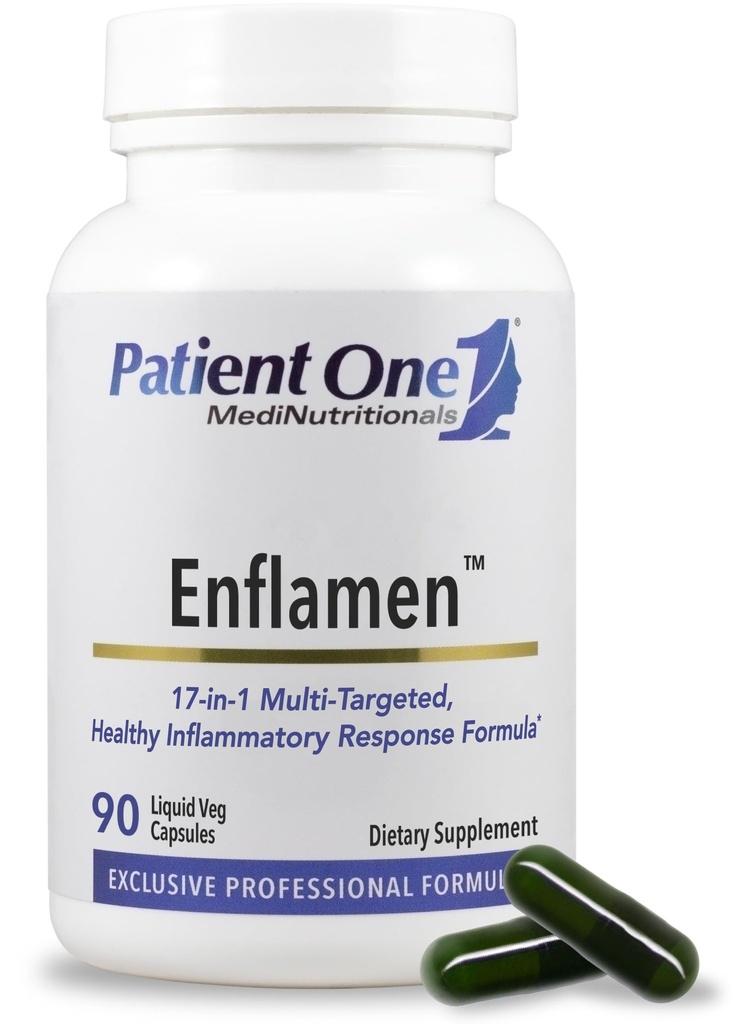 Pasienten én Enflamen | Supplement for å støtte sunn inflammatorisk respons og felles komfort* | med turmerisk, ginger, Capsicum og mer | 90 kapsler