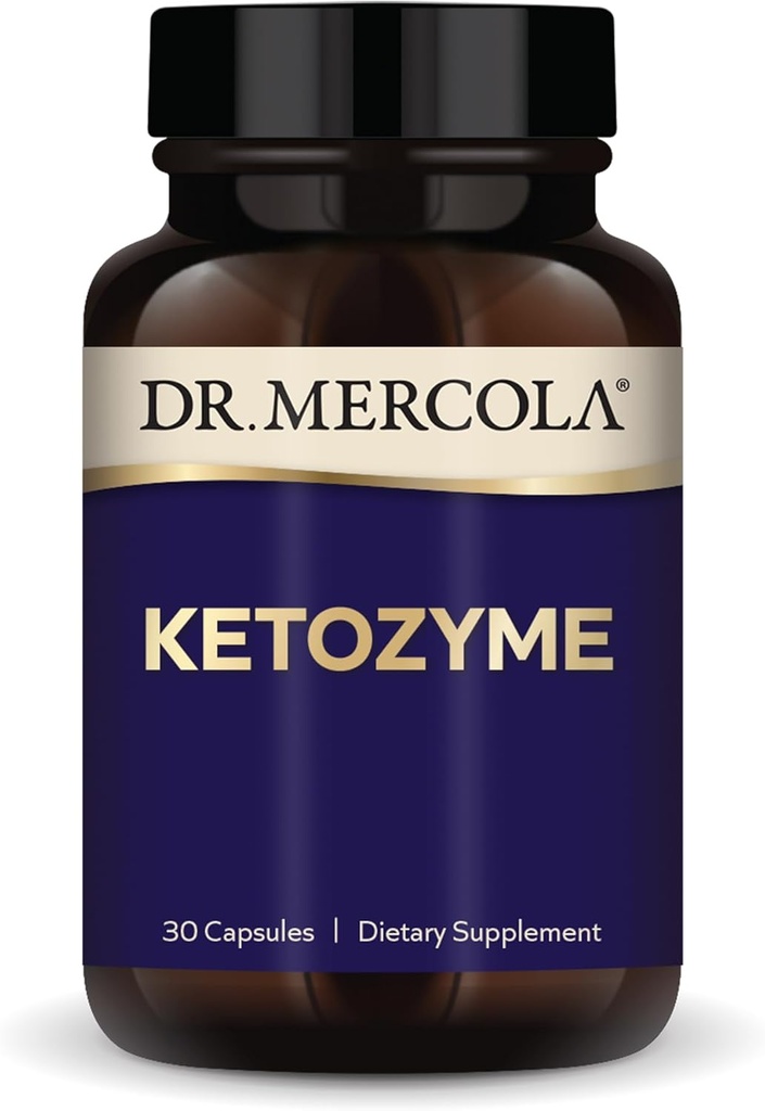 Dr. Mercola Ketozyme, 30 kapsler, ikke-GMO, Glutenfri, Soya Gratis