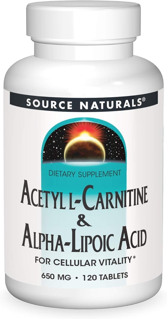 Kilde Naturals Acetyl L-karnitin & Alpha-Liposyre 650 mg- 120 tabletter