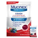 Mucinex Instasoothe sukkerfri Cough drops, Cough medisin for voksne med Dextromethorphan HBr, ikke Menthol Cough drops, Cough Suppressant Lozenges, Blandet Berry Medisinert Cough drops, 40ct