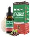 Fungies Lions Mane Mushroom Liquid Drops, Kaffe - Tinktur med Lions Mane Extract støtter hjernen tåke, fokus, minne og sunn humør - Mushroom Complex Supplement for voksne - 30 Services